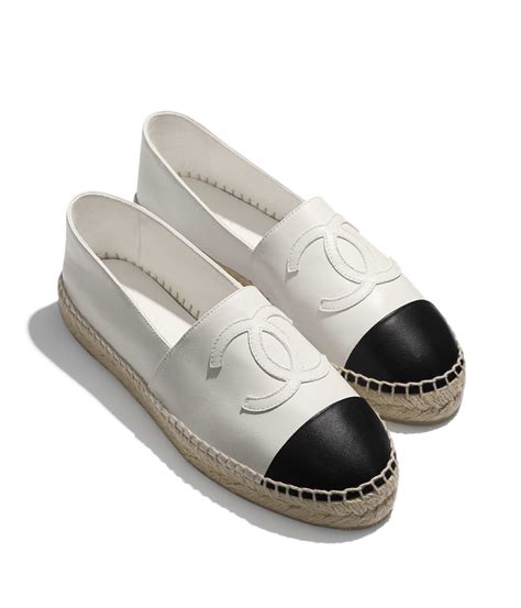 chanel espadrilles black and white.